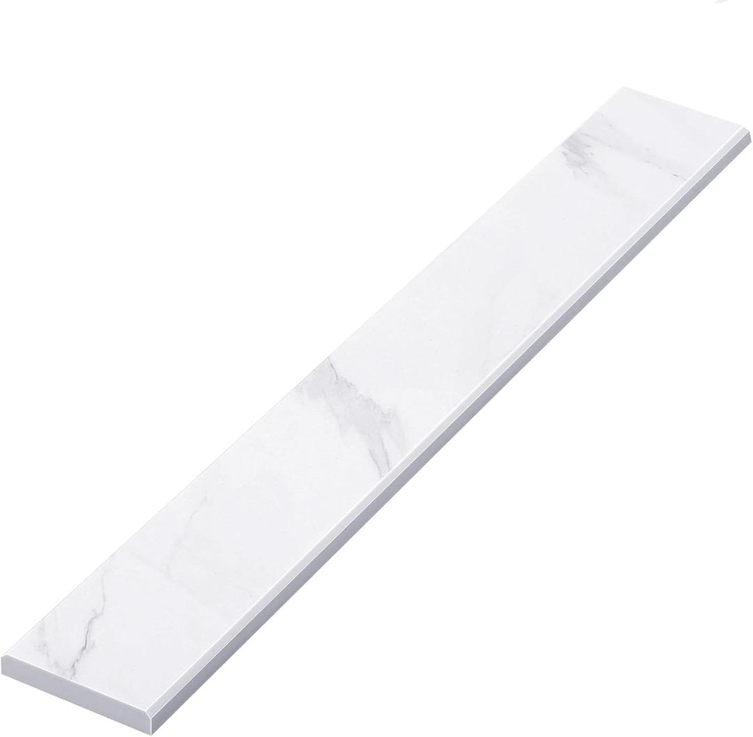 White Marble Threshold 4x36x5/8 Inch Marble Window Sill Shower Curb Top Tile Door Transition Bathroom Vanity Backsplash for Shower Pan System Jambs Fireplaces(Classic Style)