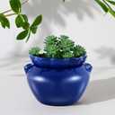 4 Sets African Violet Pots 4 Inch Self Watering Pot for Indoor Ceramic Self Watering Planter for Flower Lovers Ideal Plant Pot Thriving Flower Maintenance