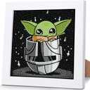 Cartoon Diamond Art Kits for Kids with Frame- Small Diamond Art Painting Kits for Kids Ages 4-8 for Home Decor Present 7x7 Inch