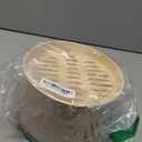 Prime Home Direct Bamboo Steamer Basket 8-Inch | 2-Tier Steamer for Cooking | 50 Liners | Small Instant Steaming Cookware Asian Food, Bao Buns, Chinese, Dim Sum, Dumpling, Rice, Vegetable Steam Pot