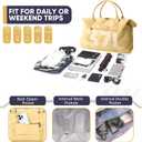 Travel Duffle Bag, Weekender Travel Bag Men Small Gym Bag for Women, Hospital Bag for Labor and Delivery, Overnight Bag Luggage Bag with Trolley Sleeve, Airplane Travel Essentials for Flying(Yellow) 27x55x18 cm/10.63x21.65x7.09 