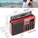 PRUNUS 429 Small Radio, Pocket Radio, AM FM Radios USB Charging, Large Button, Neodymium Speaker, Auto Save, USB Flash Drive, SD Card AUX Input MP3, Shortwave Radios for Elderly and Senior