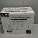 3 Slant D-Ring Binder 2 Inch Binder, 2 in Clear View Cover w/ 2 Inside Pocket, Heavy Duty Colored School Supplies Binders in Grey, Blue, Pink, Red, Green, Purple, Multicolor (6 PC)  by Enday