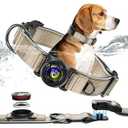 WhoseID Premium AirTag Dog Collar - Waterproof Medium Air Tag Dogs Collar | Magnetic Buckle Heavy Duty Collar | Reflective Dog Collar with AirTag Holder