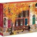 Galison Autumn in The Neighborhood 1000 Piece Puzzle from Galison - 27" x 20" Beautifully Illustrated Puzzle from Joy LaForme, Thick & Sturdy Pieces, Challenging Activity for Adults, Unique Gift Idea!