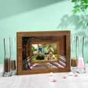 Qunclay Blended Family Unity Sand Ceremony Kit Photo Frame Wedding Unity Wood Picture Frame Together We Make a Family Sand Ceremony Kit Picture Decoration for Wedding Home Keepsake Supplies