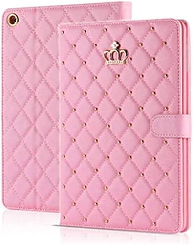 Case for iPad (A16) 11th Gen 11-inch 2025/10th Gen 10.9-inch 2022, Cute Bling Girly Crown Rhinestones Diamond PU Leather Smart Auto Sleep/Wake Stand Full Body Case for Apple iPad 11 10(Pink)