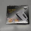 Electric Hand mixer - 7 Adjustable Speed 180W Handheld Mixer Electric Whisk with 5 Stainless Steel Accessories, Turbo Boost/Self-Control Speed + Eject Button Food Beater for Cakes Eggs (Off white)