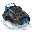 Vimily Robotic Pool Vacuum, Cordless Robotic Pool Cleaner, 5000 mAh Lasts Up to 120 Mins, Ideal for Above Ground Pools, Self-Parking, LED Indicator, Efficient Leaf and Debris Removal