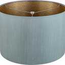 Wellmet Drum Lampshades, Easy Assembly Required Replacement Lamp Shades, Fabric Lampshades for Table Lamps Floor Lamps, Metal Spider Fitter, 18"x18"x12"