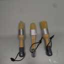 Mister Rui Chalk Wax Paint Brush, 3pcs, Chalk Paint Brushes for Furniture, Small Wax Brush for Acrylic Paint, Milk Paint, Natural Bristles Stencil Brushes, No Shedding