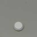 EVI Herrajes | White Door Stop | Modern Design | H:0.82 - W:1.37 | Adhesive or Screw Installation Included | Natural Silicone Protection | Floor Door Stop (Lacquered White - White Rubber)