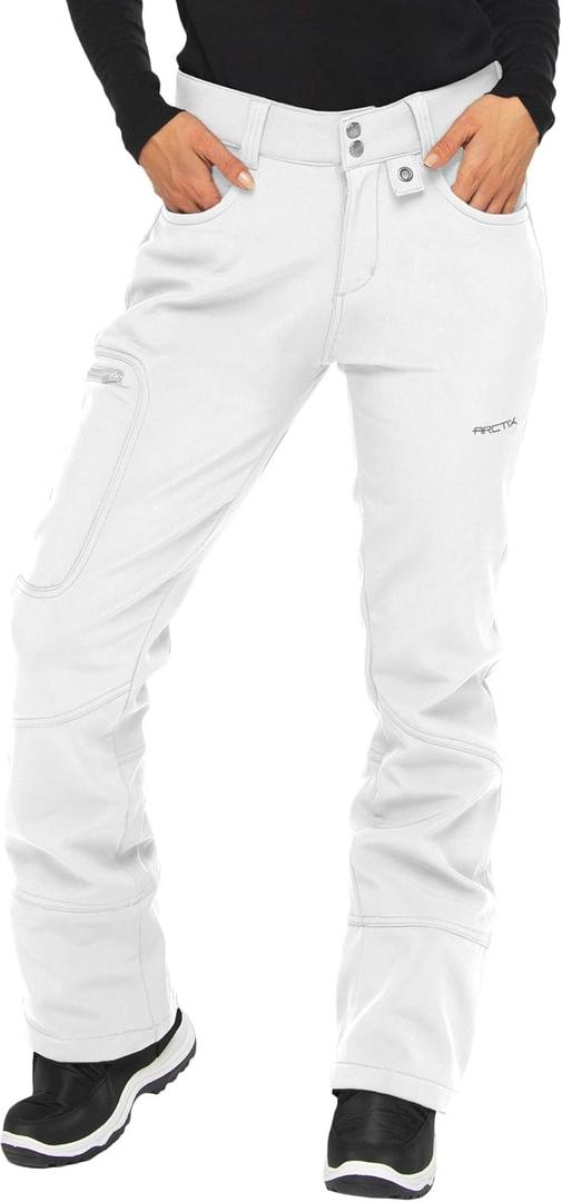 Arctix Women's Sarah Fleece-Lined Softshell Pants (Medium/31" Inseam, White)