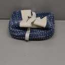 OIAHOMY Storage Basket for Shelves, Woven Cotton Rope Baskets for organizing Storage Bins for Toys,Towel Basket - 13"9.85"8.7", White Blue