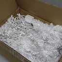 4ft Lighted Artificial White Christmas Tree | Leeheeyee Small Christmas Tree, Not Pre-lit White Tinsel Pine Trees with Lights, Ideal for Home, Office, and Xmas Tree Party Dcor