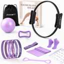JKSHMYT Pilates Ring Fitness Circle for Women, Pilates Equipment 14.5" Home Magic Exercise Workout, Better me Pilates Essentials Starter Set for Beginners Toning Shape Full Body