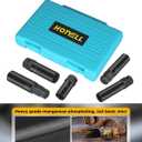 Spline Lug Nut Socket Set, 12-Piece Wheel Lock Removal Tool Kit, Universal 5/6/7/10/12 Spline Locking Lug Nut Master Keys, Cr-Mo Tire & Wheel Tools for Aftermarket Axle Nut