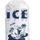 50 Pack Ice Bags 8 lb, Heavy-Duty Ice Bags with Drawstring(2 Mils Thickness)