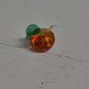 WitnyStore Tiny 1" Long Orange Pumpkin Figurine - Miniature Hand Blown Painted Glass Fruit Vegetable Replica Small Colorful Crystal Art Tabletop Paperweight Decorative Collectible Figures Dcor Gifts