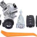 Ignition Switch Door Lock Cylinders for VW Tiguan 2012-2017 Passat 2012-2019 Jetta 2006-2018 GTI Golf 2011-2018 Eos 2012-2016 for Audi Q3 2015-2018 w/ 48-Chip 433 Frequency Remote Key