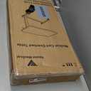 Vaunn Medical Pneumatic Adjustable Overbed Bedside Table with Wheels (Hospital and Home Use) (Black), 15"D x 30"W x 40.5"H