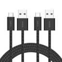 Belkin USB A to USB C Cable 2-Pack, 6.6ft, 15W - Type C Charger, iPhone Charger Cord, Soft, Braided, Flexible for iPhone 17 & 16, Galaxy S25, Pixel 10, iPad Pro, Airpods Pro, Switch & More - Black