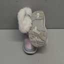 Apakowa Kids Girls Insulated Fur Winter Warm Snow Boots (Toddler/Little Kid) (Pink-7322)