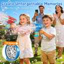 Bubble Gun Machine for Kid & Toddler: 2PCS Bubble Blaster Guns with Bubble Solution Refill & LED Light - Automatic Bubble Blower for Kids 4-8 - Great Party Toys for Outdoor Parties Wedding Birthday