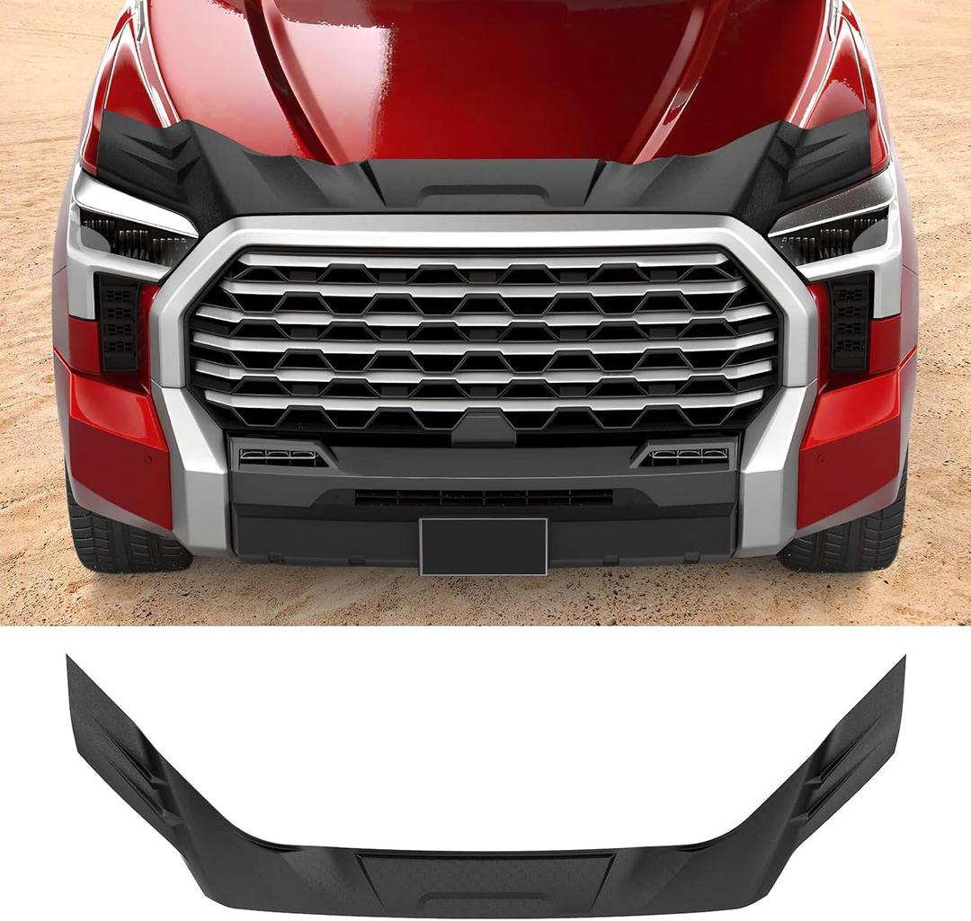 Powerty Hood Shield Protector Compatible with Toyota Tundra 2022-2025/Toyota Sequoia 2023-2025 TPE Hood Deflector Hood Guard Replacement for Tundra/Sequoia Accessories