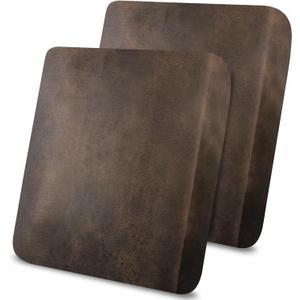 Leather Like Couch Cushion Covers Sofa Slipcovers Sets Couches Furniture Protector Covers for Sectional Armchair Loveseat Stretch Spandex Fabric, Machine Washable (2 Cushion Sofa, Brown)