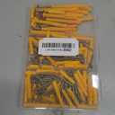 Aovchei Drywall Anchors Kit, 170pcs, 85 Plastic Drywall Anchors and 85 Philips Flat Head Screws, 3 Size #6 * 30#6 * 40#6 * 60, Wall Hanging Kit for Hanging Picture Frame, Shelf Brackets, Curtain Rod