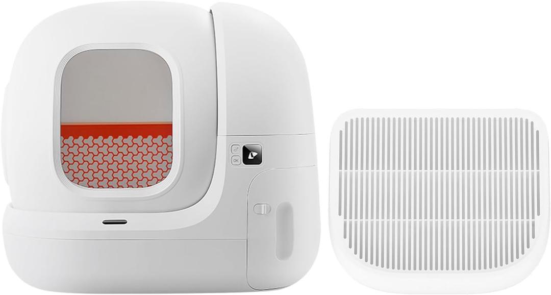 PETKIT PuraMax Self-Cleaning Cat Litter Box with The New Cat Litter Ramp, Auto Smart Litter Box with Double Layered Litter Trapper