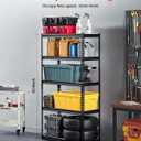 VEVOR Storage Shelves, 2000 lbs, 5 Tier Garage Storage Shelving, 16" D x 32" W x 62.8" H Adjustable Metal Shelves for Garage Shelves Utility Rack Shelf, Ideal for Kitchen, Warehouse, Basement, Black