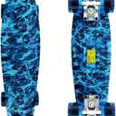 Skateboards Complete 22 Inch Mini Cruiser Retro Skateboard for Kids Boys Youths Beginners
