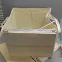 2 Pack Shoe Organizer for Closet, Large Shoe Box Storage Containers, Foldable Shoe Storage Organizer Box Bin with Adjustable Dividers and Clear Cover, Space Saving Shoes Holder, Beige