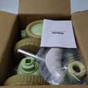 BABELIO Updated Baby Balance Bike for 1 Year Old Boys Girls, 10-36 Month Toddler Balance Bike, 4-Wheel Off-Roader Design, Adjustable Seat & Handlebar - Green