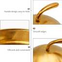 Stainless Steel Steak Dome Cover with Handle, 7.9" Food Dome Cover for Melting Cheese, Buttering Desserts, Steaming and Serving Burgers, SandwichesGold