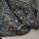 Washable Area Rugs for Living Room: 6x9 Rugs for Bedroom Stain Resistant Non Slip Low Pile Lightweight Soft Carpets for Bedroom Kitchen Dining Room Nursery Kids Room Farmhouse Home Office (Animal and Floral-dark Green)