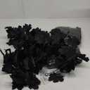 Joyhalo 6 Pack 5.7FT Black Maple Leaf Garland,Halloween Artificial Hanging Black Vines,Halloween Outdoor Garland for Mantle,Door Frame,Fireplace and Thanksgiving Decor