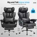 GTPLAYER Big and Tall Gaming Chair 400lbs Heavy Duty Office Chair with Footrest, High Back Pocket Spring Lumbar Support, Ergonomic Wide Comfy Seated Cushion for Lower Back Pain Relief, Earth-Black