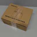 Luxury Glass Soap Dispenser Set of 2 - Elegant Amber Bottles with Matte Black Pumps, Ideal for Kitchen and Bathrooms, Perfect Glass Pump for Modern Homes.