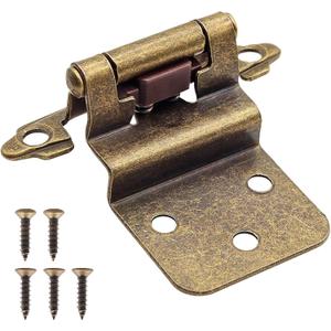 Antique Brass Inset Hinges for Kitchen Cabinet Door, 6 Pack (3 Pairs) Self Closing Hidden Kitchen Cabinet Hinge for Cabinet Doors
