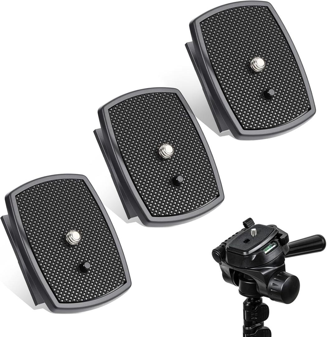 3 PCS Universal 43x43mm Quick Release Plate Set for Tripods, Camera Mounting Adapter Parts Replacement with Screws Camera Tripods Mount Adapter Ball Head Quick Release Plate Replacement for Cameras