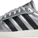 Adidas Women's Breaknet Sleek Sneakers (9.5, Matte Silver/Core Black/Off White)