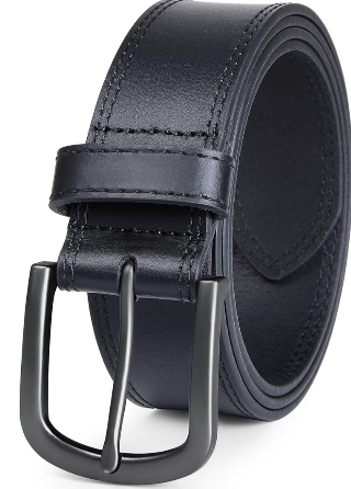 Men's Full Grain Leather Belt for Everyday Casual Jeans, 1.5" Handmade Men Leather Belts with Gift Box