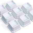 Bed Risers 2 Inch Heavy Duty, Furniture Risers for Bed Frame, Couch, Desk, Chair, Lifts Up to 1,500 lb, Set of 8, White