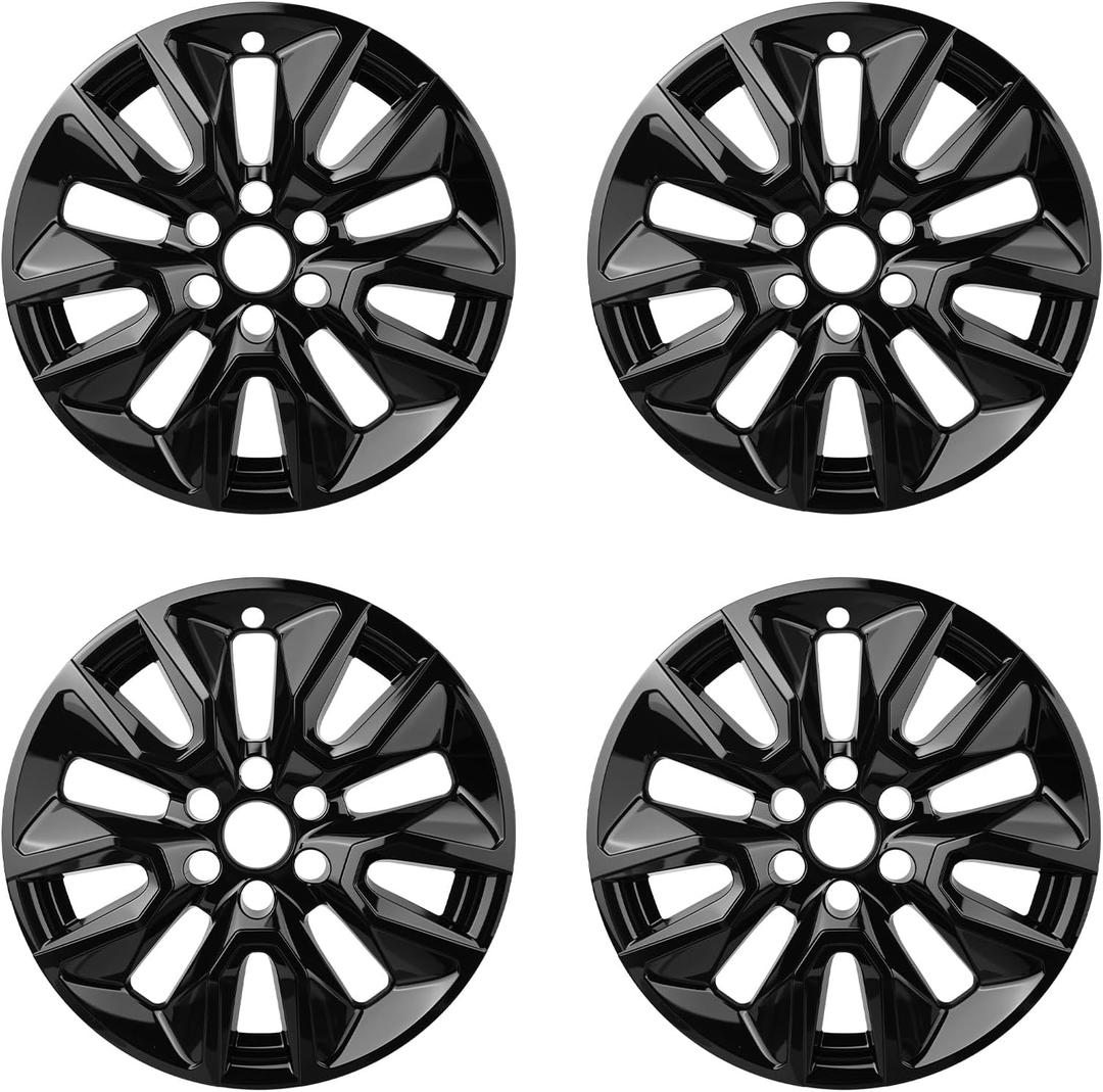 Wheel Skins Compatible with Chey Silverado 1500; Tahoe; Suburban 2019-2024; 20 inch Premium Wheel Covers; Set of 4 Packs (Black)