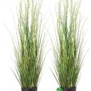 Jexine 2 Pcs 4 ft Tall Artificial Grass Plant Potted Artificial Greenery Floor Plants Faux Pampas Grass Tall in Pot for Housewarming Gift House Garden Bathroom Lobby Outdoor Decoration