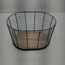 Basket Set of 1 – Rectangular Woven Storage Basket with Handles – Size 15x9 in