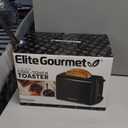 Elite Gourmet ECT1027B Cool Touch Toaster with 6 Temperature Settings & Extra Wide 1.25" Slots for Bagels, Waffles, Specialty Breads, Puff Pastry, Snacks, ETL Certified, 2 Slices, Black